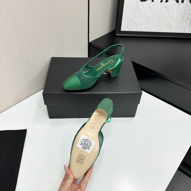 Chanel Slingbacks Mesh & Grosgrain Heel Height 65mm G31318-5