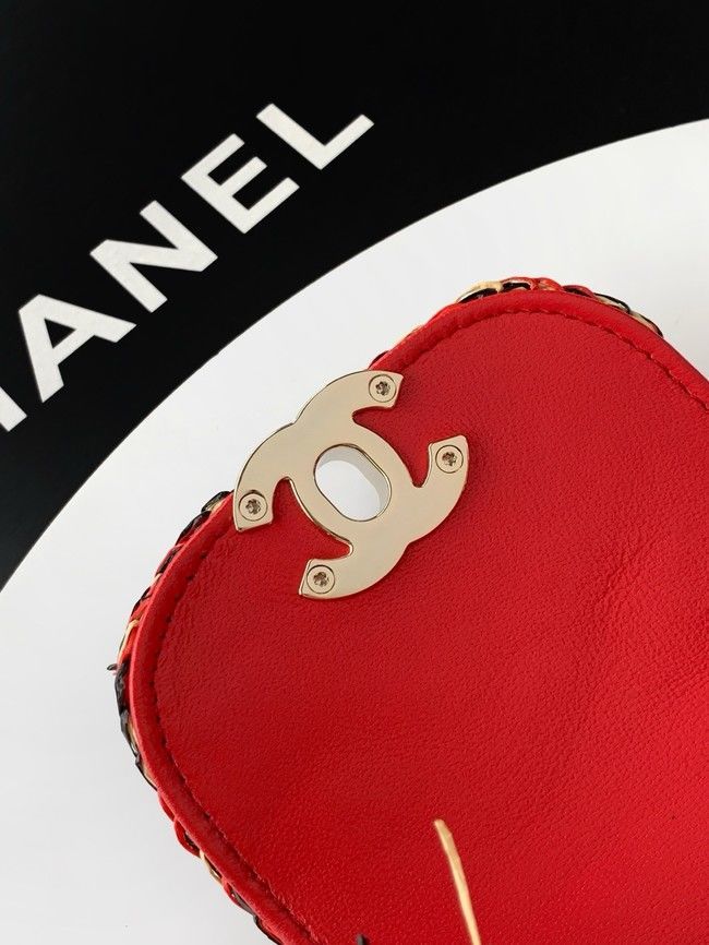 CHANEL Mini Shopping Bag Raffia-Effect Fabric AS4416 Multicolored CHANEL Mini Shopping Bag Raffia-Effect Fabric AS4416 Multicolored