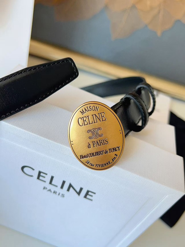 Celine Thin Plate Belt IN 25MM Taurillon Leather B10673-2 Celine Thin Plate Belt IN 25MM Taurillon Leather B10673-2
