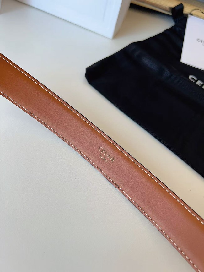 Celine Thin Plate Belt IN 25MM Taurillon Leather B10673-3 Celine Thin Plate Belt IN 25MM Taurillon Leather B10673-3