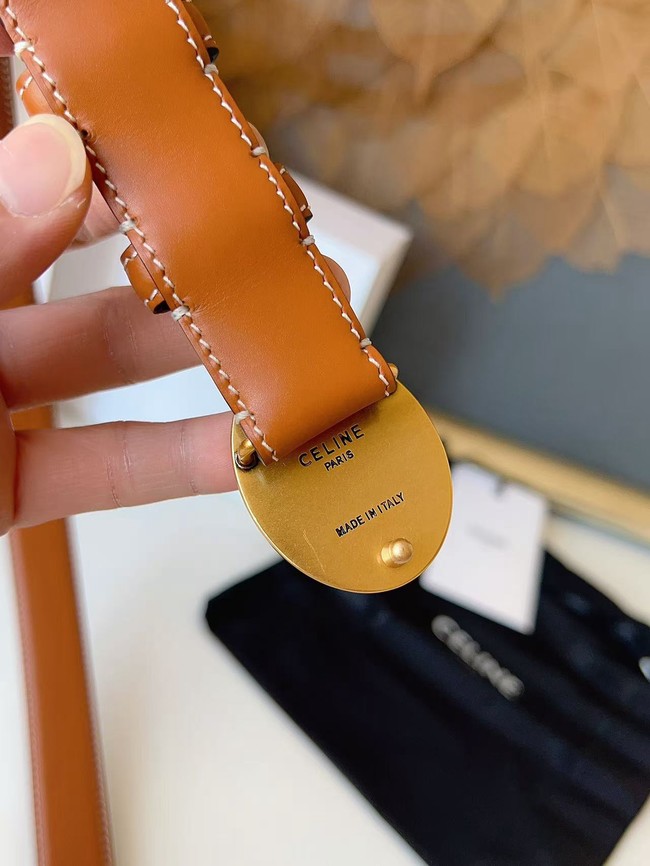 Celine Thin Plate Belt IN 25MM Taurillon Leather B10673-3 Celine Thin Plate Belt IN 25MM Taurillon Leather B10673-3
