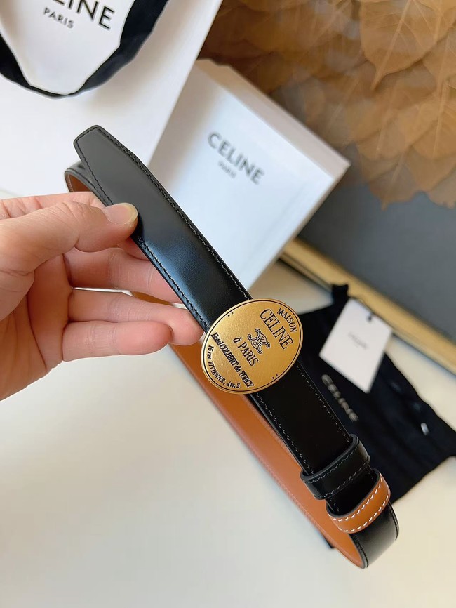 Celine Thin Plate Belt IN 25MM Taurillon Leather B10673-5