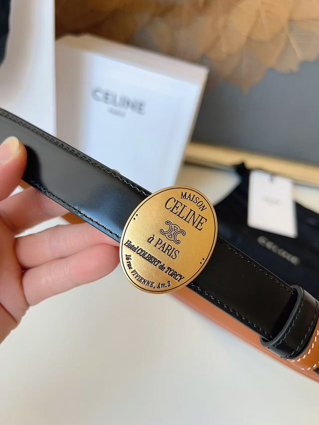Celine Thin Plate Belt IN 25MM Taurillon Leather B10673-5 Celine Thin Plate Belt IN 25MM Taurillon Leather B10673-5