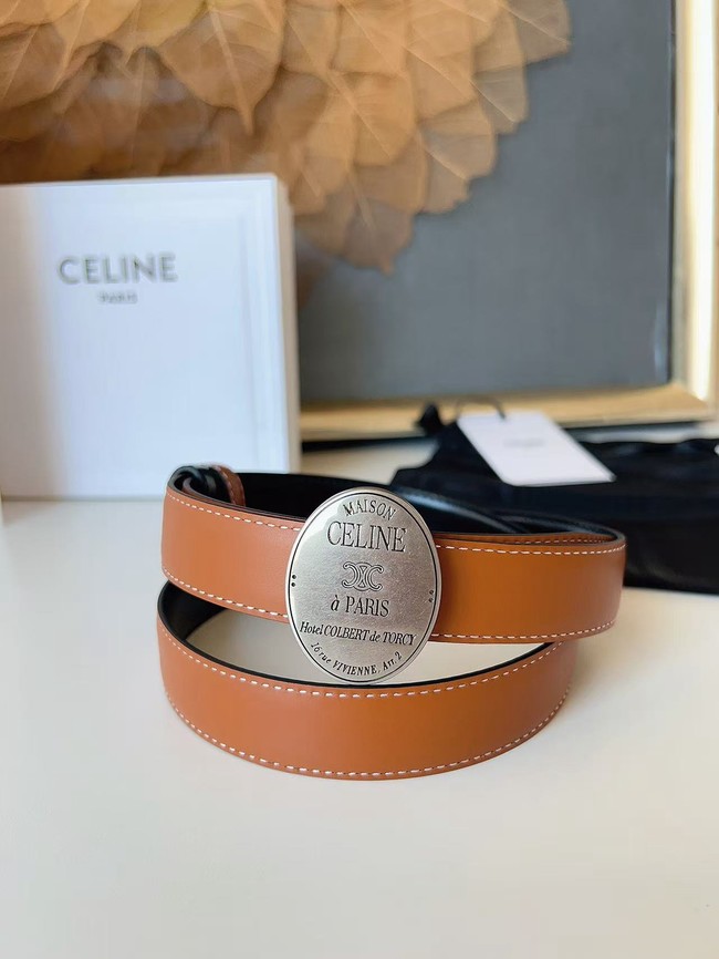 Celine Thin Plate Belt IN 25MM Taurillon Leather B10673-6