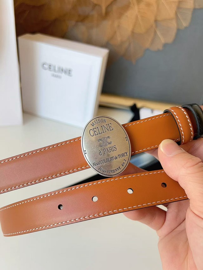 Celine Thin Plate Belt IN 25MM Taurillon Leather B10673-6