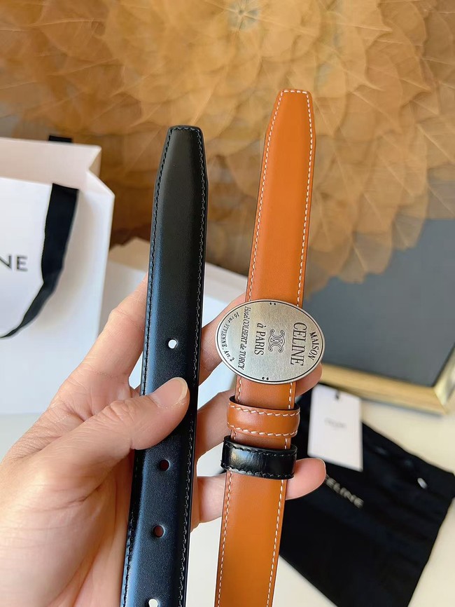 Celine Thin Plate Belt IN 25MM Taurillon Leather B10673-6
