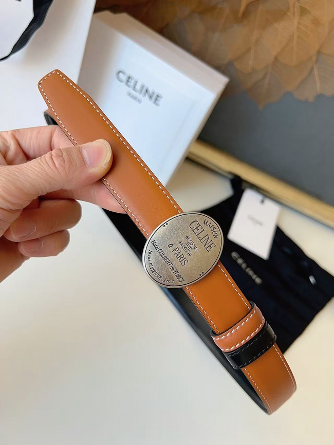 Celine Thin Plate Belt IN 25MM Taurillon Leather B10673-6