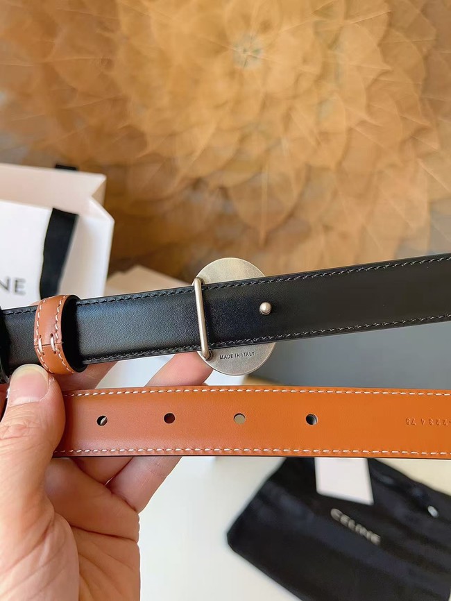 Celine Thin Plate Belt IN 25MM Taurillon Leather B10673-6
