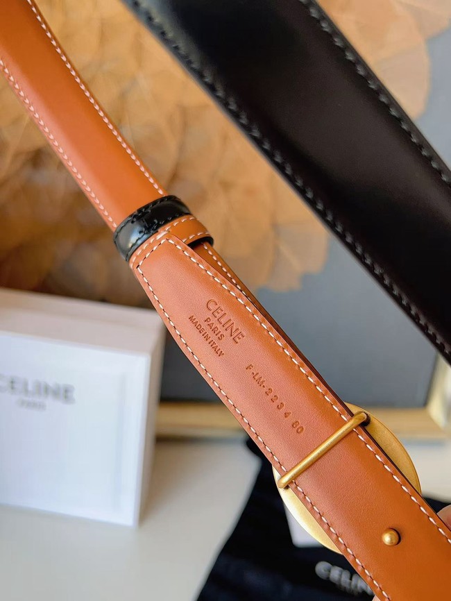 Celine Thin Plate Belt IN 25MM Taurillon Leather B10673-8 Celine Thin Plate Belt IN 25MM Taurillon Leather B10673-8