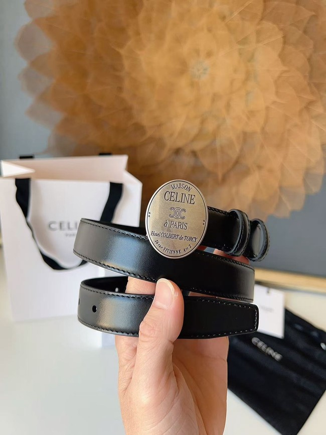Celine Thin Plate Belt IN 25MM Taurillon Leather B10673-1
