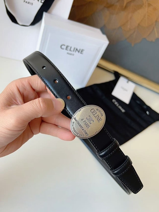 Celine Thin Plate Belt IN 25MM Taurillon Leather B10673-1 Celine Thin Plate Belt IN 25MM Taurillon Leather B10673-1