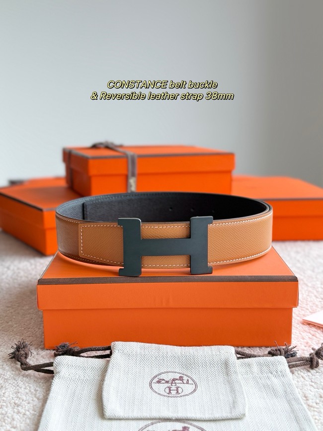 Hermes Constance buckle & double-sided leather belt 38mm H07456-1