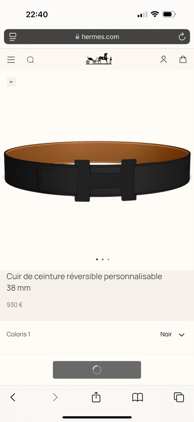 Hermes Constance buckle & double-sided leather belt 38mm H07456-1 Hermes Constance buckle & double-sided leather belt 38mm H07456-1