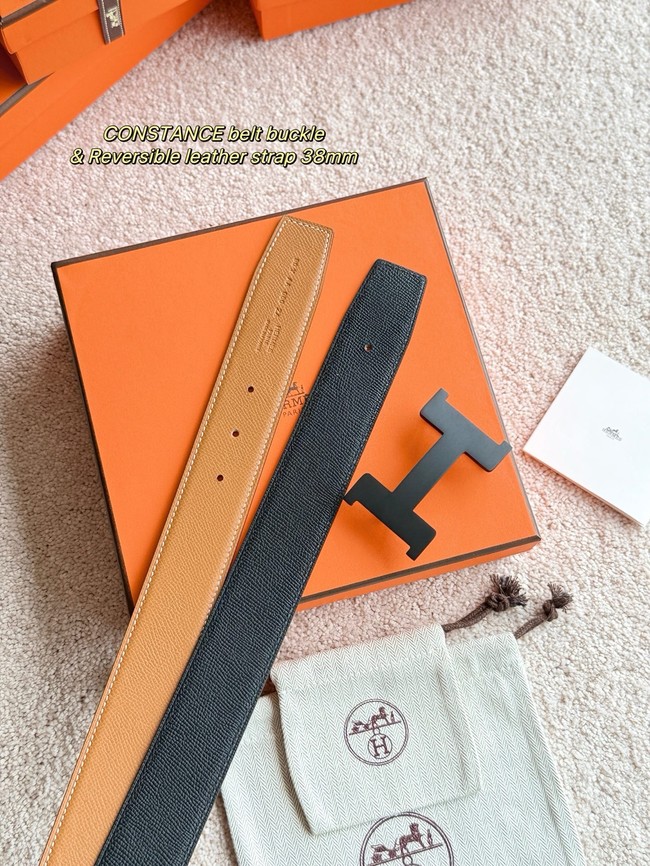 Hermes Constance buckle & double-sided leather belt 38mm H07456-1 Hermes Constance buckle & double-sided leather belt 38mm H07456-1