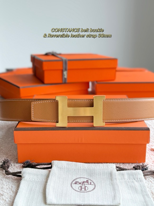 Hermes Constance buckle & double-sided leather belt 38mm H07456-2 Hermes Constance buckle & double-sided leather belt 38mm H07456-2