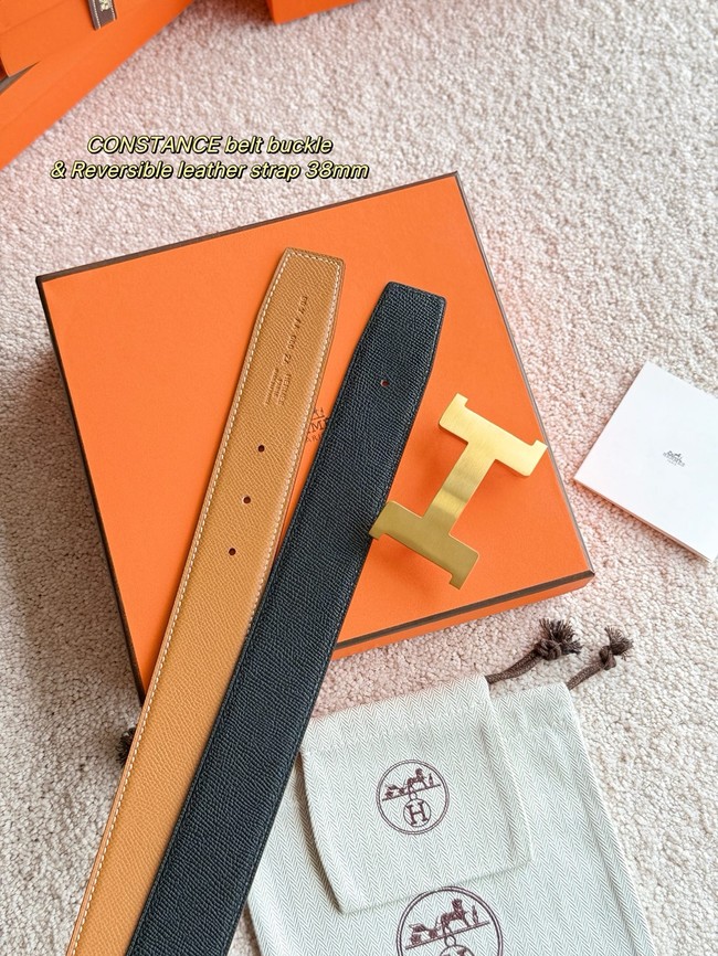 Hermes Constance buckle & double-sided leather belt 38mm H07456-2 Hermes Constance buckle & double-sided leather belt 38mm H07456-2