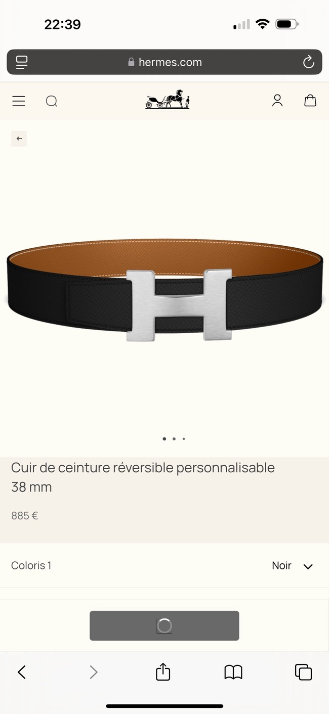Hermes Constance buckle & double-sided leather belt 38mm H07456-3 Hermes Constance buckle & double-sided leather belt 38mm H07456-3