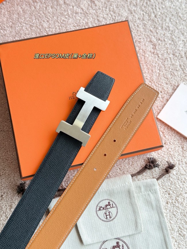 Hermes Constance buckle & double-sided leather belt 38mm H07456-3 Hermes Constance buckle & double-sided leather belt 38mm H07456-3
