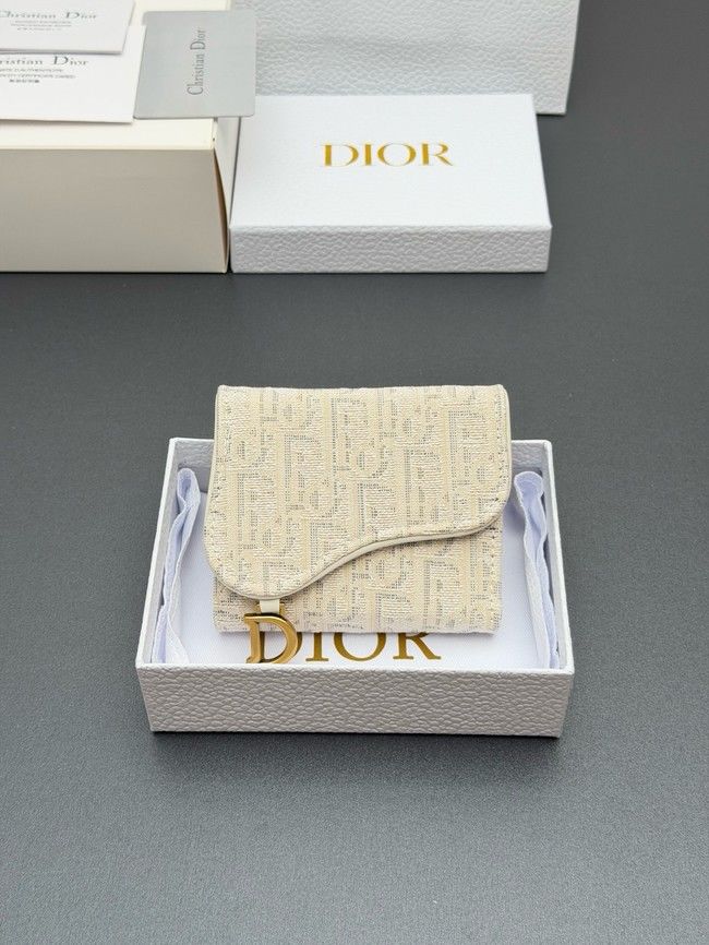 Dior Saddle Bloom Card Holder S5652 Beige