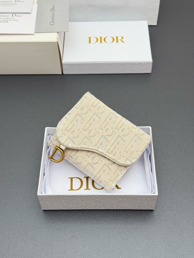 Dior Saddle Bloom Card Holder S5652 Beige Dior Saddle Bloom Card Holder S5652 Beige