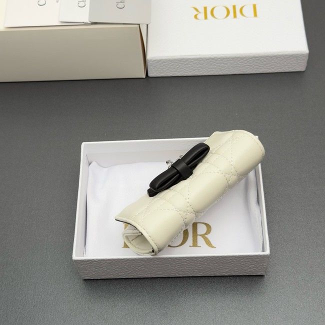 LADY DIOR LOTUS WALLET CANNAGE LAMBSKIN S2067 white LADY DIOR LOTUS WALLET CANNAGE LAMBSKIN S2067 white