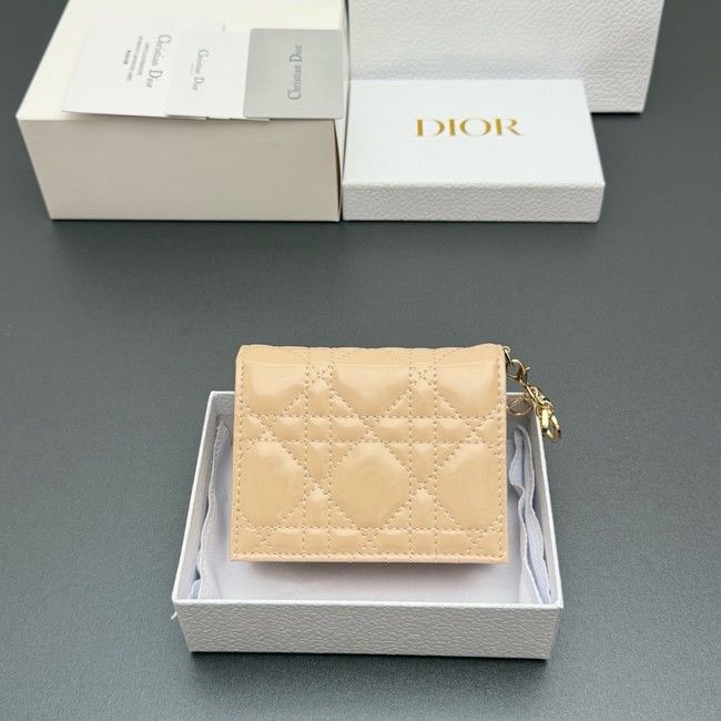LADY DIOR LOTUS WALLET patent leather S0178 Beige