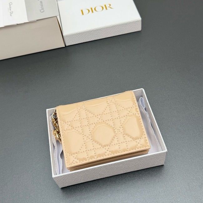 LADY DIOR LOTUS WALLET patent leather S0178 Beige