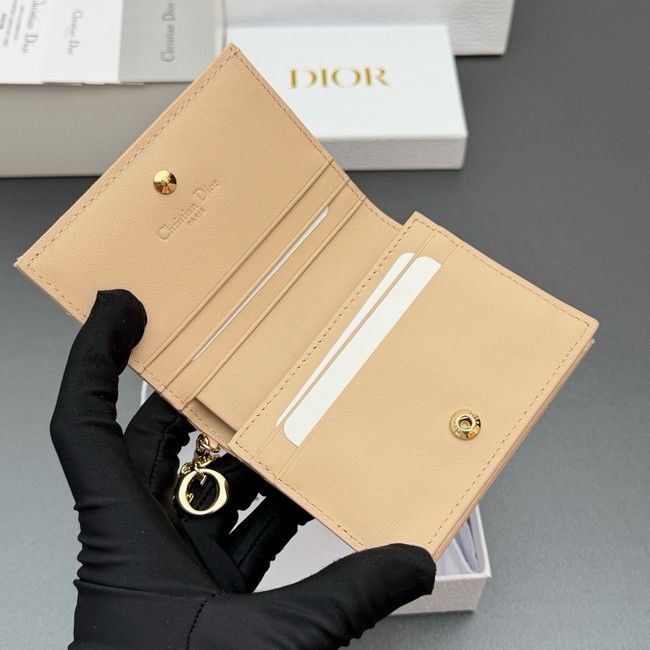 LADY DIOR LOTUS WALLET patent leather S0178 Beige