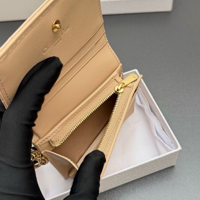 LADY DIOR LOTUS WALLET patent leather S0178 Beige