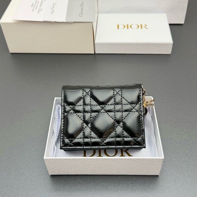 LADY DIOR LOTUS WALLET patent leather S0178 black
