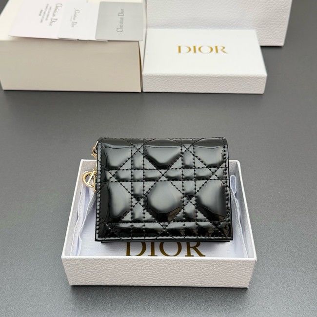 LADY DIOR LOTUS WALLET patent leather S0178 black