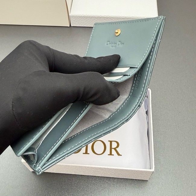 LADY DIOR LOTUS WALLET patent leather S0178 blue