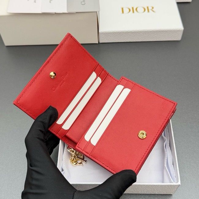 LADY DIOR LOTUS WALLET patent leather S0178 red LADY DIOR LOTUS WALLET patent leather S0178 red