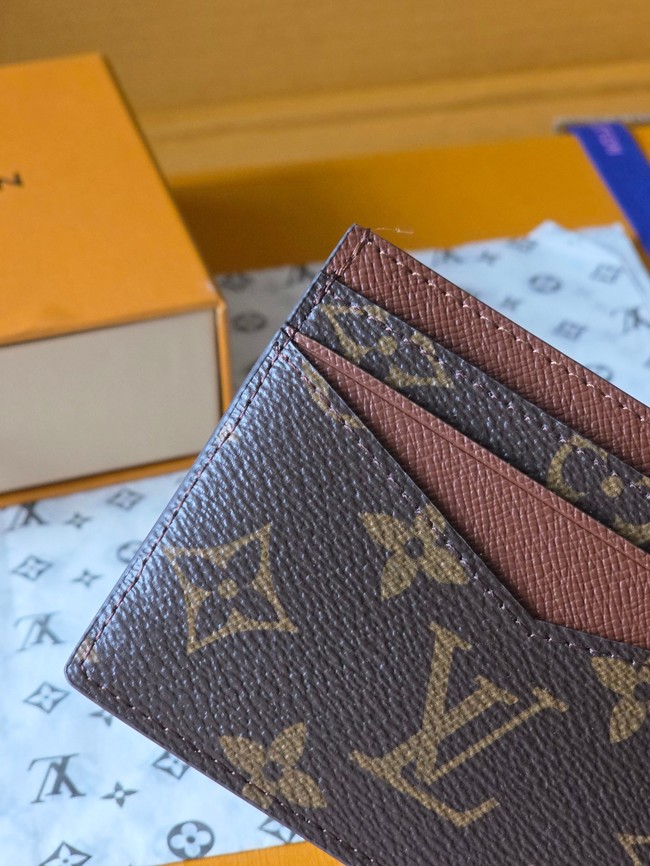 Louis Vuitton Double Card Holder M28233 brown Louis Vuitton Double Card Holder M28233 brown
