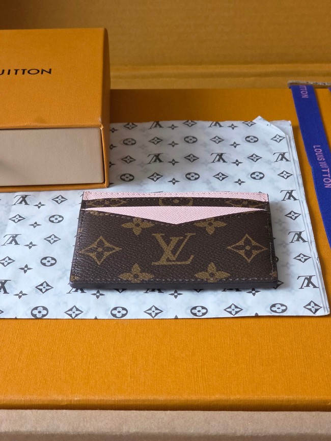 Louis Vuitton Double Card Holder M28233 pink Louis Vuitton Double Card Holder M28233 pink