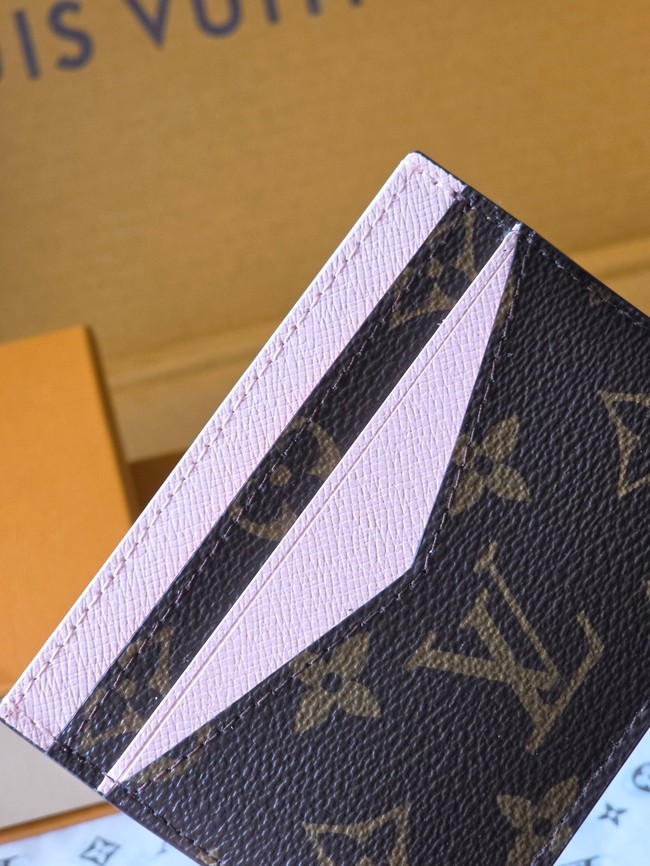 Louis Vuitton Double Card Holder M28233 pink Louis Vuitton Double Card Holder M28233 pink