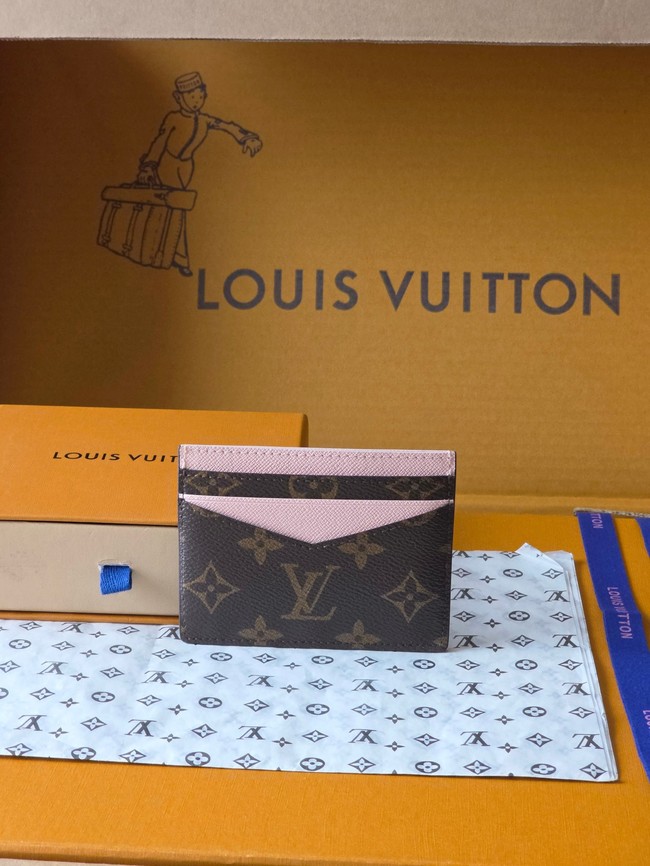 Louis Vuitton Double Card Holder M28233 pink Louis Vuitton Double Card Holder M28233 pink