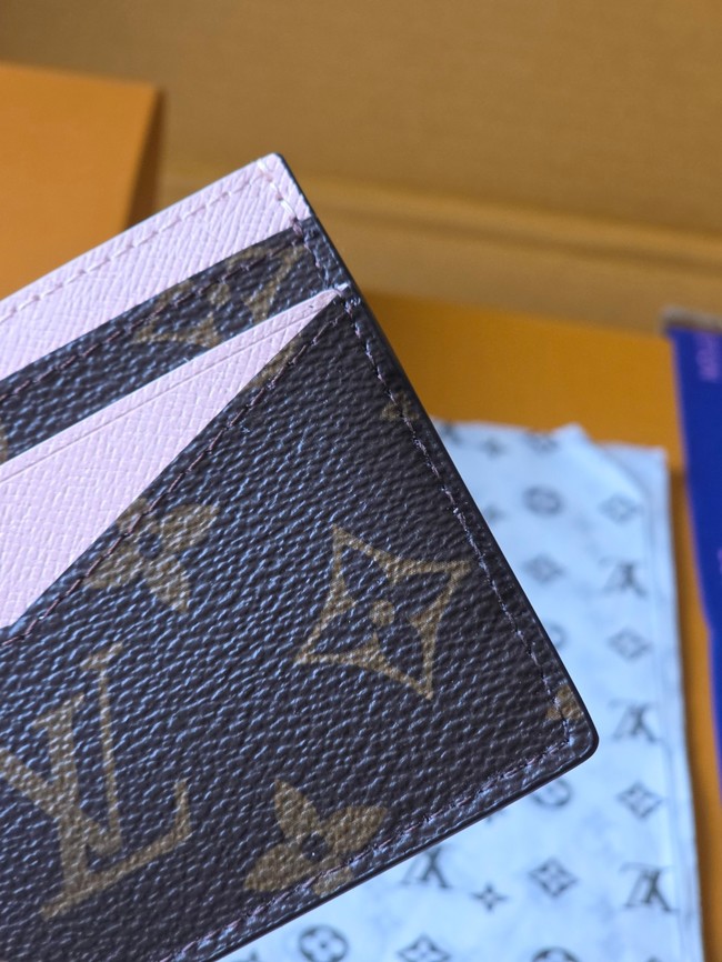 Louis Vuitton Double Card Holder M28233 pink Louis Vuitton Double Card Holder M28233 pink