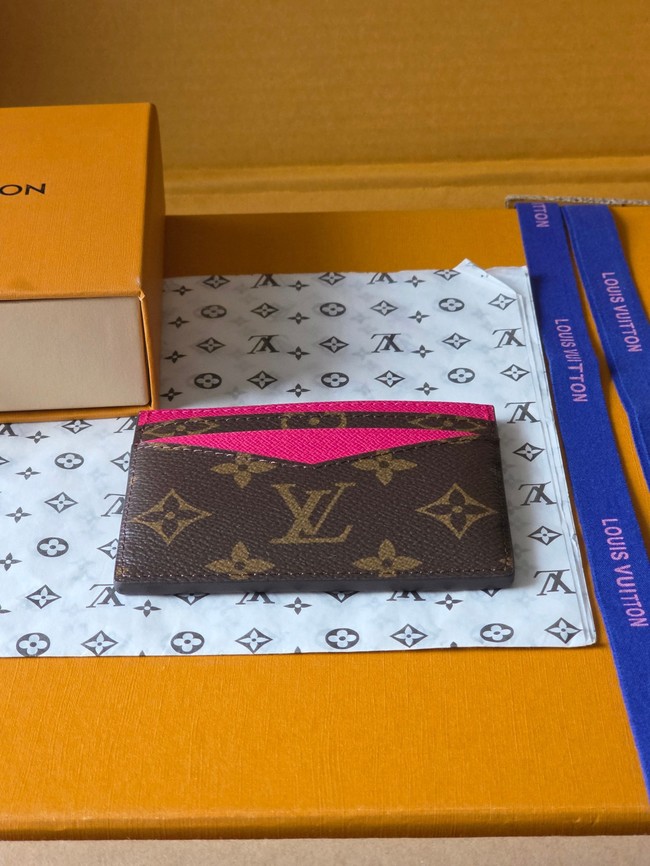 Louis Vuitton Double Card Holder M28233 rose Louis Vuitton Double Card Holder M28233 rose