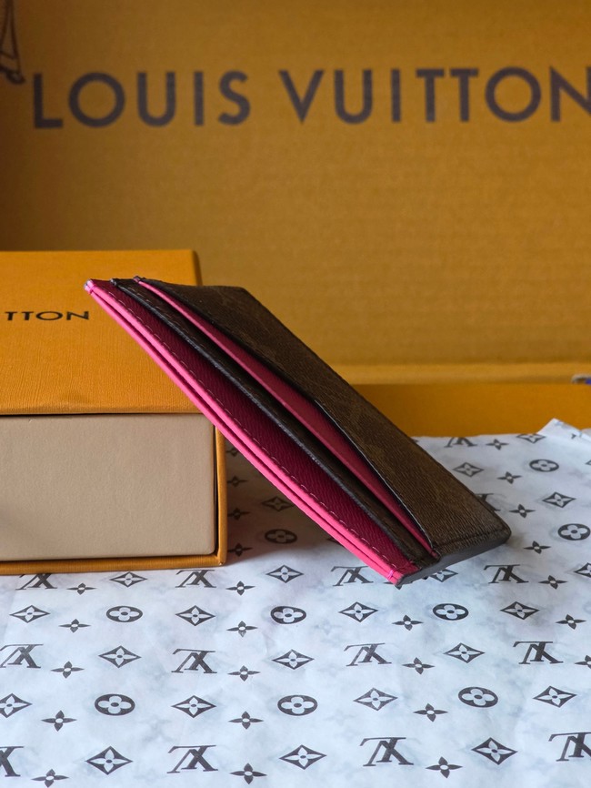Louis Vuitton Double Card Holder M28233 rose Louis Vuitton Double Card Holder M28233 rose