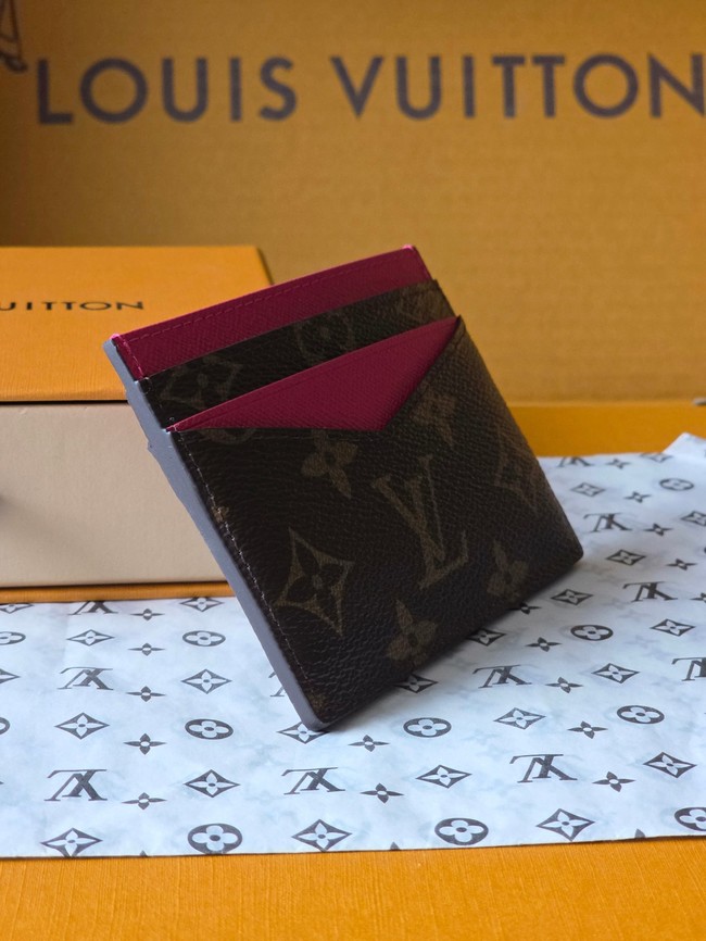 Louis Vuitton Double Card Holder M28233 rose Louis Vuitton Double Card Holder M28233 rose