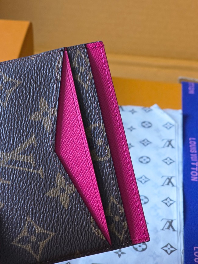 Louis Vuitton Double Card Holder M28233 rose Louis Vuitton Double Card Holder M28233 rose