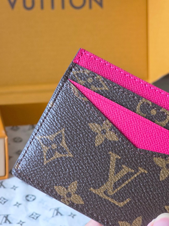 Louis Vuitton Double Card Holder M28233 rose Louis Vuitton Double Card Holder M28233 rose