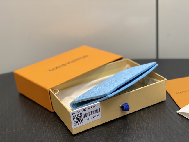 Louis Vuitton Passport Cover M27678 blue Louis Vuitton Passport Cover M27678 blue