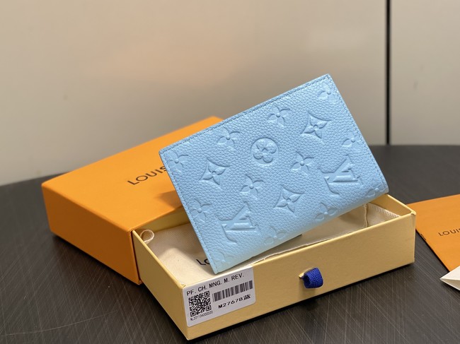 Louis Vuitton Passport Cover M27678 blue Louis Vuitton Passport Cover M27678 blue