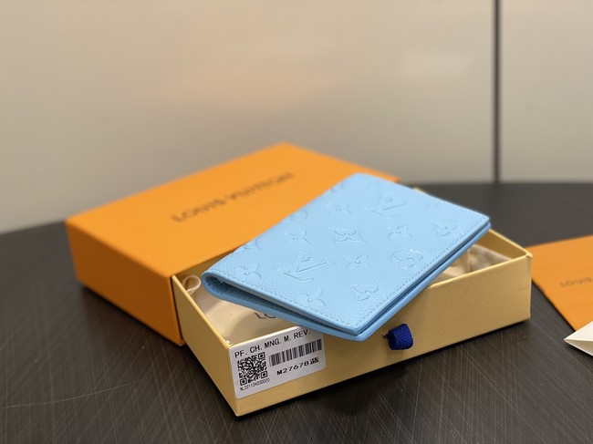 Louis Vuitton Passport Cover M27678 blue Louis Vuitton Passport Cover M27678 blue