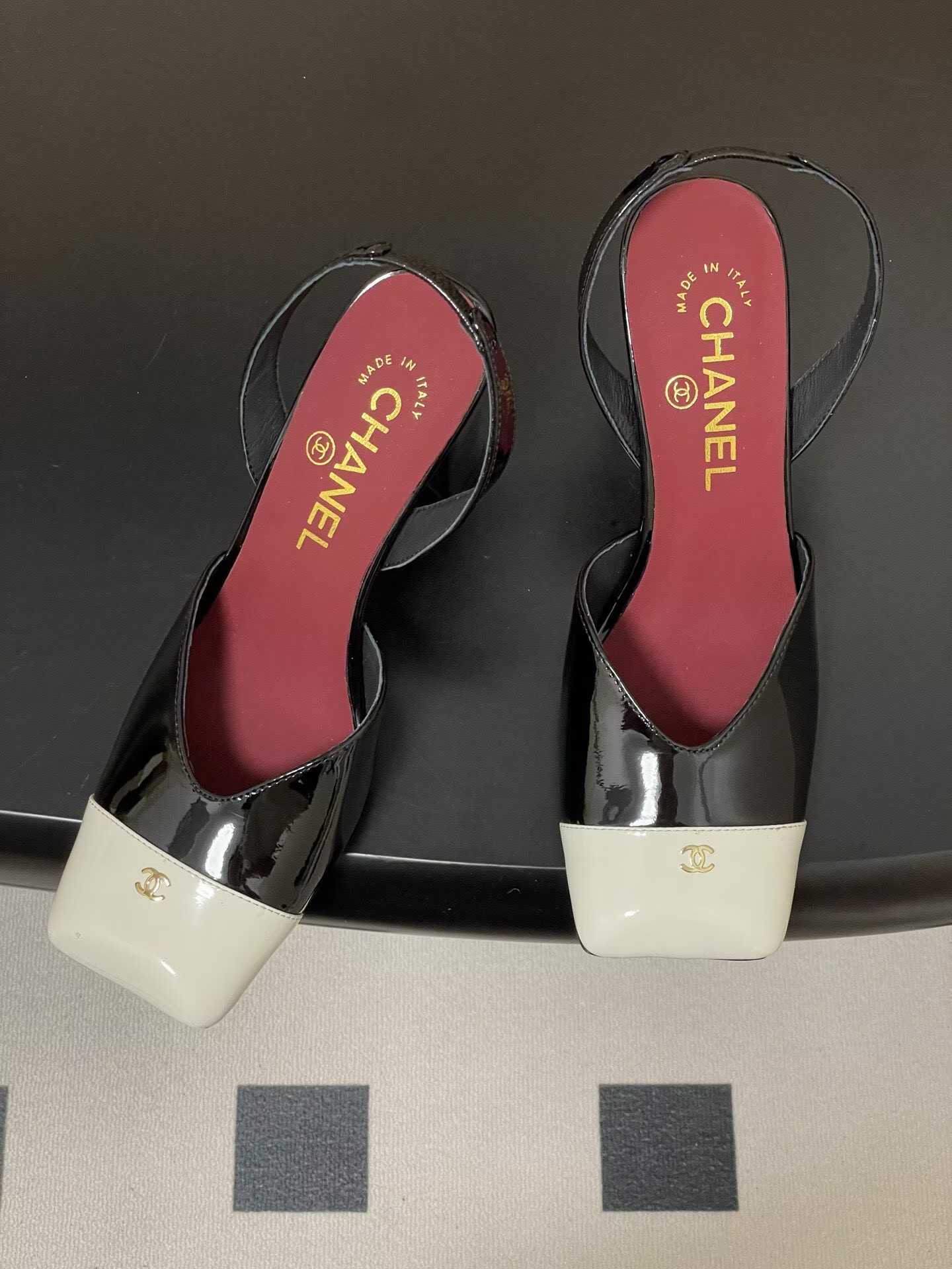 Chanel Pumps Lambskin heel G47189 White&Black