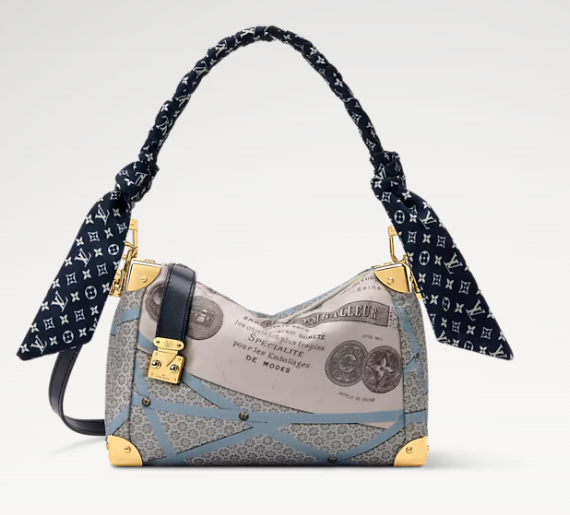 Louis Vuitton Side Trunk MM M28749 Beige&Blue