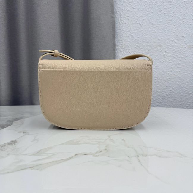 Medium Dior Medaillon Flap Bag Grained Calfskin M3920QD Apricot Medium Dior Medaillon Flap Bag Grained Calfskin M3920QD Apricot