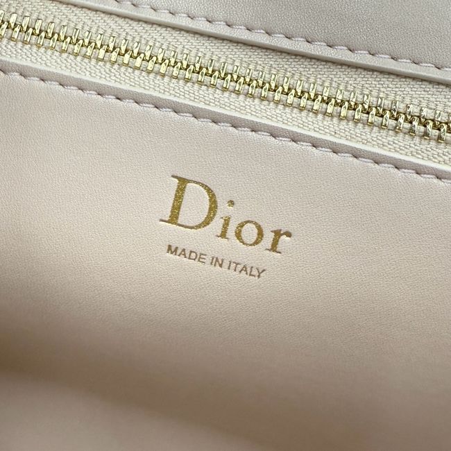 Medium Dior Medaillon Flap Bag Grained Calfskin M3920QD Apricot Medium Dior Medaillon Flap Bag Grained Calfskin M3920QD Apricot